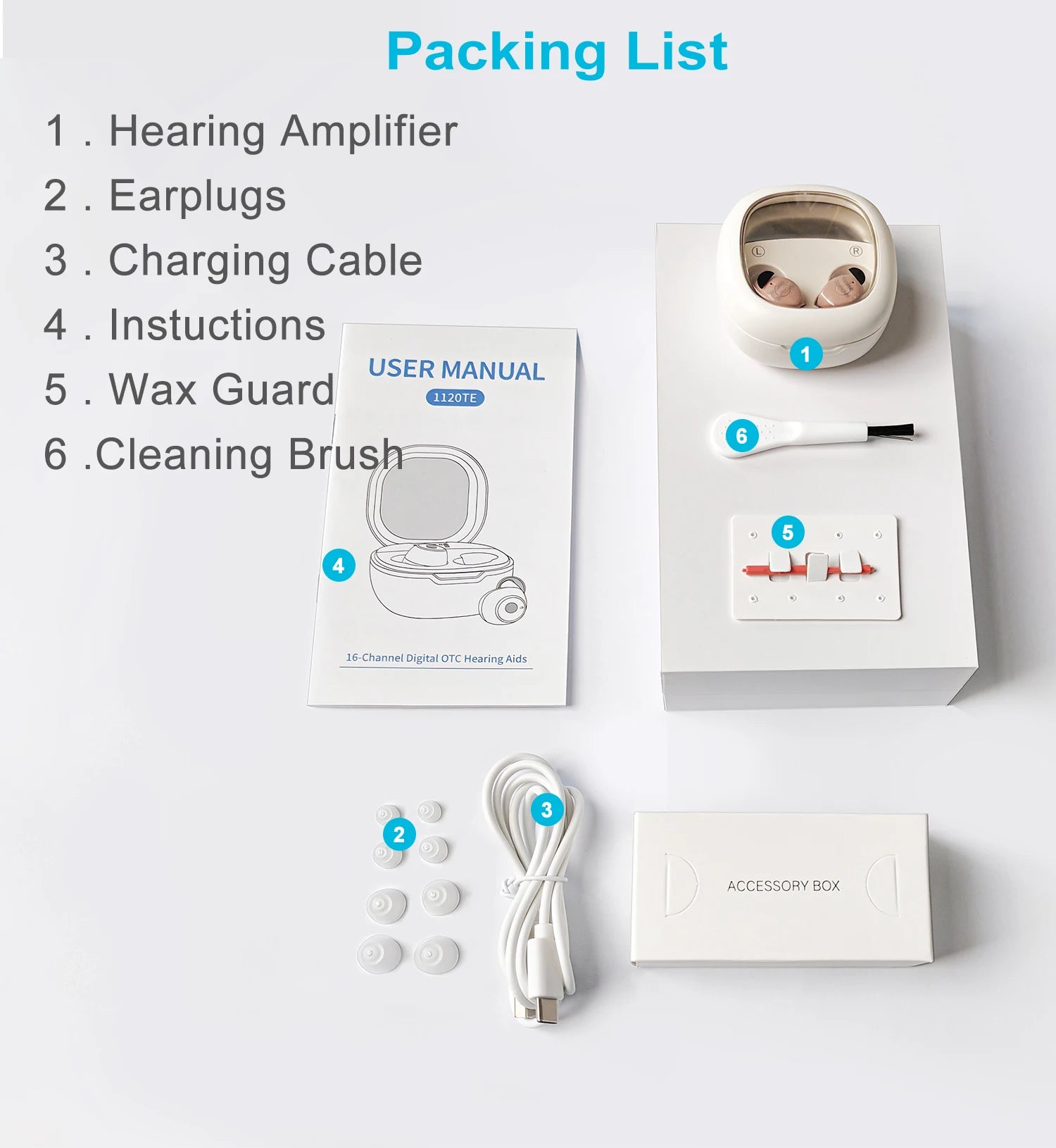 Lisouls™ OTC Bluetooth Hearing Aids – 16-Channel DSP • App Control • Rechargeable Case (60h Backup)